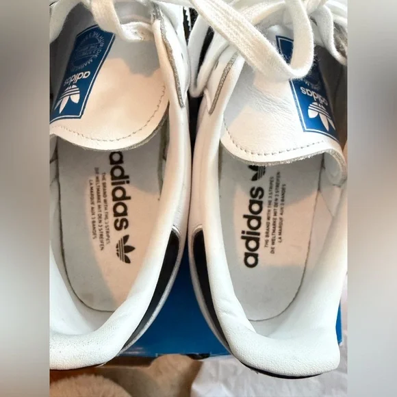 OG Adidas Samba White with Black Stripes - Picture 5 of 10